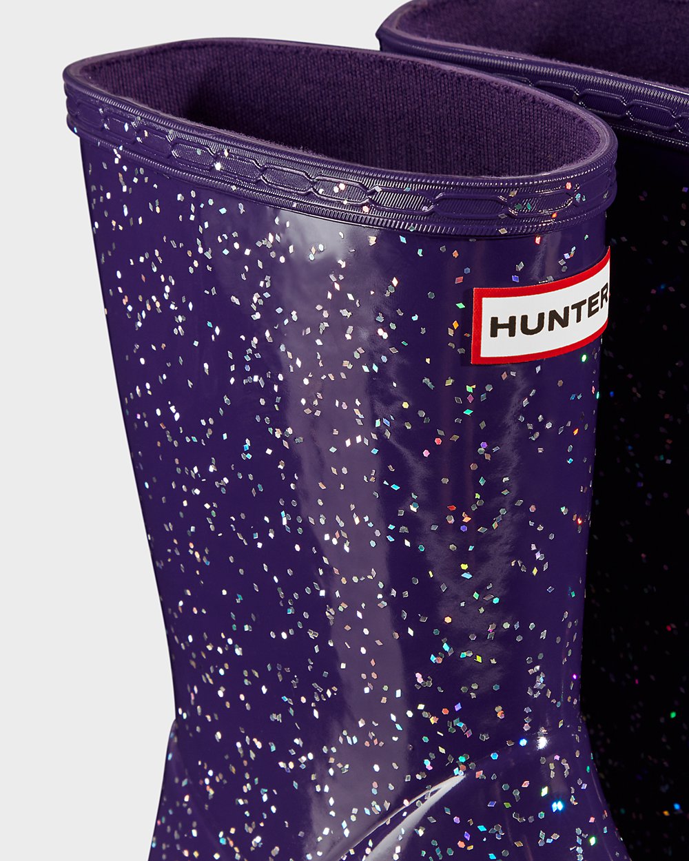 Galochas Hunter Criança Azuis Roxo - Original First Giant Glitter - 57RIDPHWO
